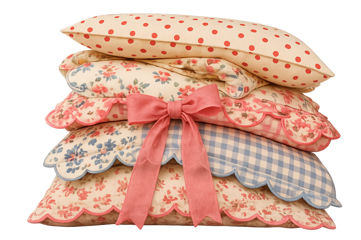 Stack of soft pillows